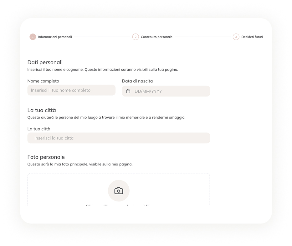 Archivio cronologico di momenti e luoghi